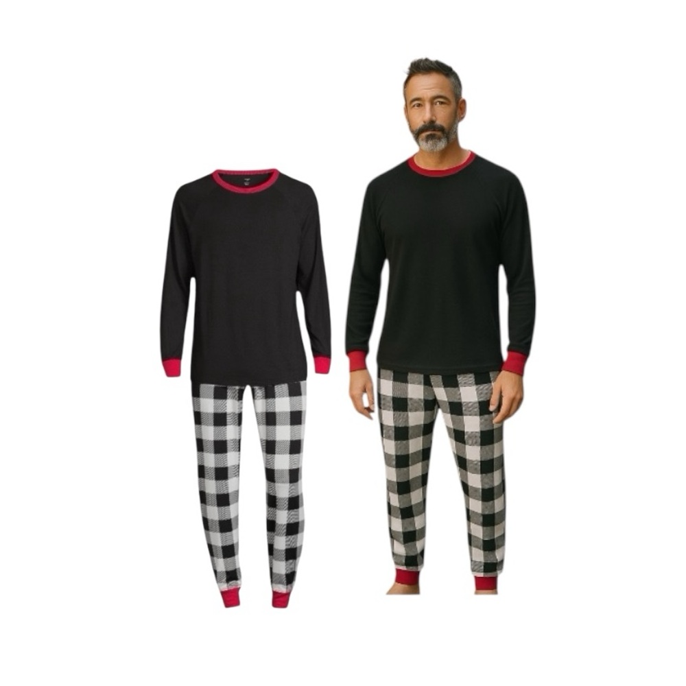 Holiday Time Men’s Plaid Pajamas